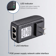Load image into Gallery viewer, Router AP Wireless POE / LAD Power Adapter, 48V 0.5A, 12V 1A, 12V 2A, 15V 1A, 24V 1A