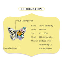 Load image into Gallery viewer, S925 Sterling Silver Flower Butterfly Beads DIY Bracelet Necklace Accessories, Flower Butterfly