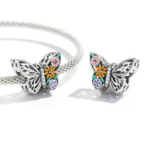 Load image into Gallery viewer, S925 Sterling Silver Flower Butterfly Beads DIY Bracelet Necklace Accessories, Flower Butterfly