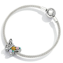 Load image into Gallery viewer, S925 Sterling Silver Flower Butterfly Beads DIY Bracelet Necklace Accessories, Flower Butterfly