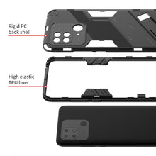Load image into Gallery viewer, Punk Armor PC + TPU Phone Case with Holder, For Xiaomi Redmi 10C 4G