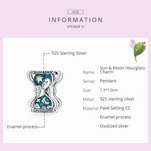 Load image into Gallery viewer, S925 Sterling Silver Sun Moon Hourglass Beads DIY Bracelet Necklace Accessories, Sun Moon Hourglass