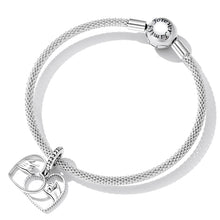 Load image into Gallery viewer, S925 Sterling Silver Silver Heart Hand In Hand Pendant DIY Bracelet Necklace Accessories, Hand In Hand