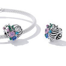 Load image into Gallery viewer, S925 Sterling Silver Heart Rib Flower Beads DIY Bracelet Necklace Accessories, Heart Rib Flower