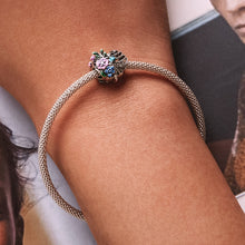 Load image into Gallery viewer, S925 Sterling Silver Heart Rib Flower Beads DIY Bracelet Necklace Accessories, Heart Rib Flower