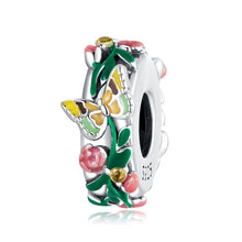 Load image into Gallery viewer, S925 Sterling Silver Butterfly Flower Beads DIY Bracelet Necklace Accessories, Butterfly Flower