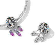 Load image into Gallery viewer, S925 Sterling Silver Tree Of Life Dream Catcher Beads DIY Bracelet Necklace Accessories, Tree Of Life Dream Catcher