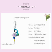 Load image into Gallery viewer, S925 Sterling Silver Parrot Pendant DIY Bracelet Necklace Accessories, Parrot