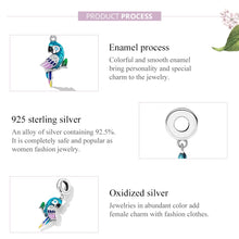 Load image into Gallery viewer, S925 Sterling Silver Parrot Pendant DIY Bracelet Necklace Accessories, Parrot