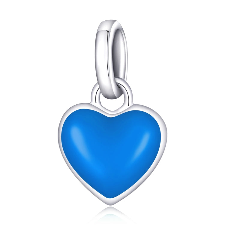 S925 Sterling Silver Heart Pendant DIY Bracelet Necklace Accessories, Heart Pendant (Pink), Heart Pendant (Green), Heart Pendant (Purple), Heart Pendant (Yellow), Heart Pendant (Blue)
