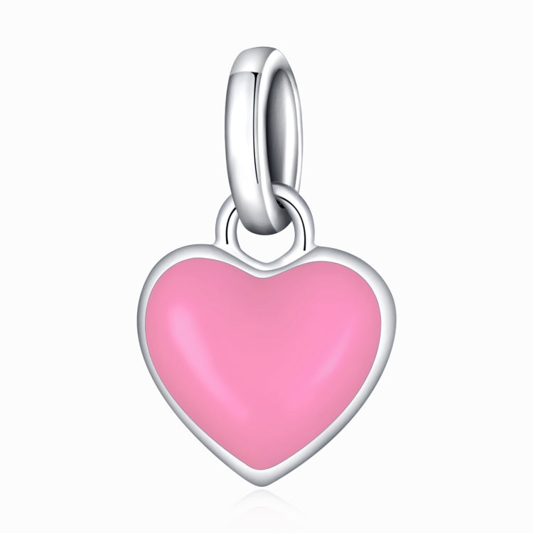 S925 Sterling Silver Heart Pendant DIY Bracelet Necklace Accessories, Heart Pendant (Pink), Heart Pendant (Green), Heart Pendant (Purple), Heart Pendant (Yellow), Heart Pendant (Blue)