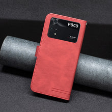 Load image into Gallery viewer, BF09 Magnetic Buckle RFID Flip Leather Phone Case, For Xiaomi Poco M4 Pro, For Xiaomi Poco M4 Pro 5G