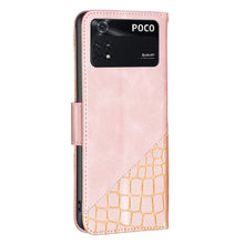 Load image into Gallery viewer, Color Block Crocodile Texture Leather Phone Case, For Xiaomi Poco M4 Pro, For Xiaomi Poco M4 Pro 5G
