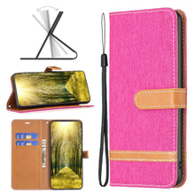 Load image into Gallery viewer, Color Block Denim Texture Leather Phone Case, For Xiaomi Poco M4 Pro, For Xiaomi Poco M4 Pro 5G