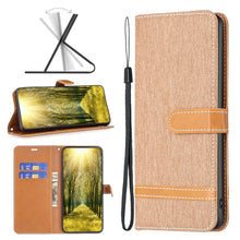 Load image into Gallery viewer, Color Block Denim Texture Leather Phone Case, For Xiaomi Poco M4 Pro, For Xiaomi Poco M4 Pro 5G