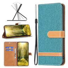 Load image into Gallery viewer, Color Block Denim Texture Leather Phone Case, For Xiaomi Poco M4 Pro, For Xiaomi Poco M4 Pro 5G