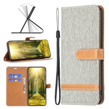 Load image into Gallery viewer, Color Block Denim Texture Leather Phone Case, For Xiaomi Poco M4 Pro, For Xiaomi Poco M4 Pro 5G