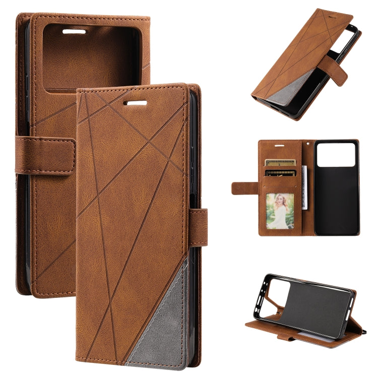 Skin Feel Splicing Leather Phone Case, For Xiaomi 11T, For Xiaomi Redmi Note 11, For Xiaomi Redmi Note 11 Pro, For Xiaomi Redmi K40S, For Xiaomi Redmi Note 11S, For Xiaomi Redmi 10C 4G Global/10 India, For Xiaomi Poco X4 Pro 5G, For Xiaomi Poco M4 Pro ...
