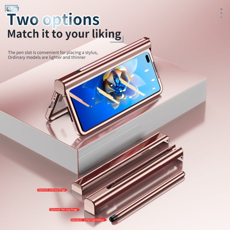 Electroplating Hinge Phone Case with Stylus, For Huawei Mate X2, For Honor Magic V, For Samsung Galaxy Z Fold2 5G, For Xiaomi Mi Mix Fold, For Samsung Galaxy Z Fold2 5G with Film