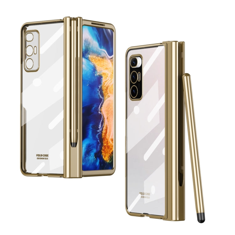 Electroplating Hinge Phone Case with Stylus, For Huawei Mate X2, For Honor Magic V, For Samsung Galaxy Z Fold2 5G, For Xiaomi Mi Mix Fold, For Samsung Galaxy Z Fold2 5G with Film