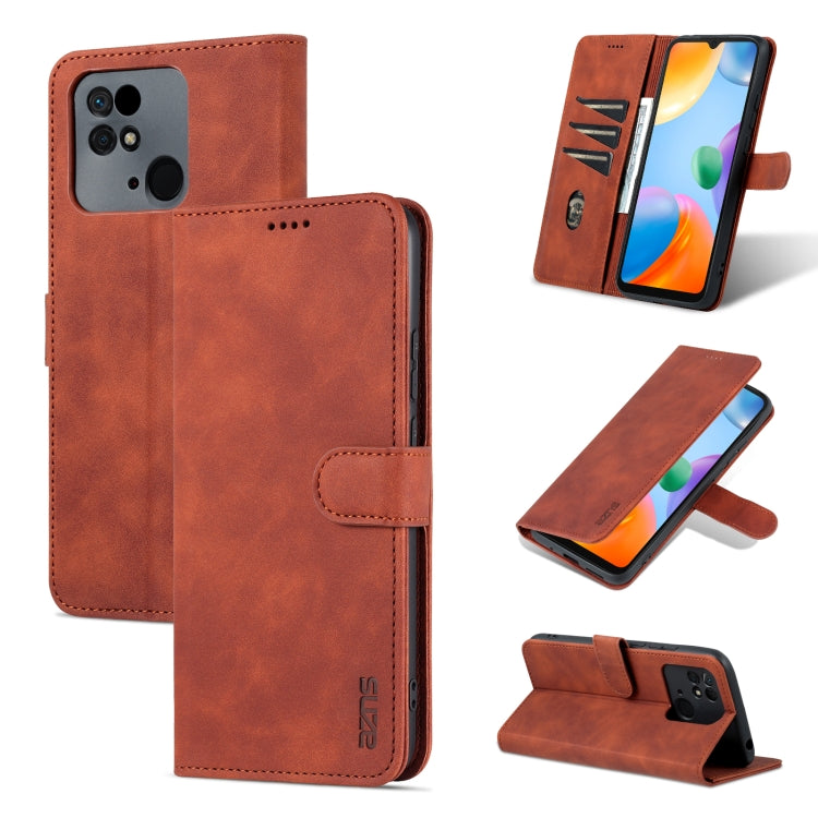 AZNS Skin Feel Calf Texture Flip Leather Phone Case, For Xiaomi Redmi 10C / Redmi 10 India, For Xiaomi Poco X4 Pro 5G