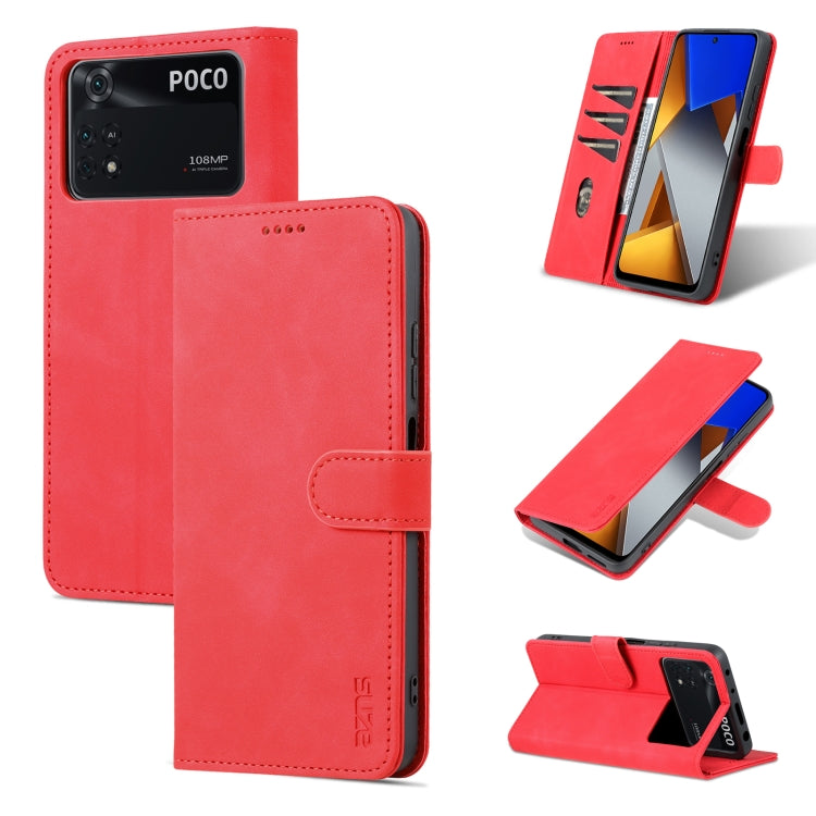 AZNS Skin Feel Calf Texture Flip Leather Phone Case, For Xiaomi Redmi 10C / Redmi 10 India, For Xiaomi Poco X4 Pro 5G