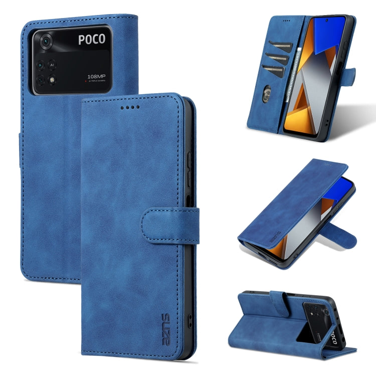 AZNS Skin Feel Calf Texture Flip Leather Phone Case, For Xiaomi Redmi 10C / Redmi 10 India, For Xiaomi Poco X4 Pro 5G