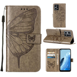 Embossed Butterfly Leather Phone Case, For OPPO Reno7 4G/F21 Pro, For Sony Xperia 1 IV, For Sony Xperia 10 IV, For Sony Xperia ACE III, For Xiaomi Redmi 10A, For Samsung Galaxy M33 5G
