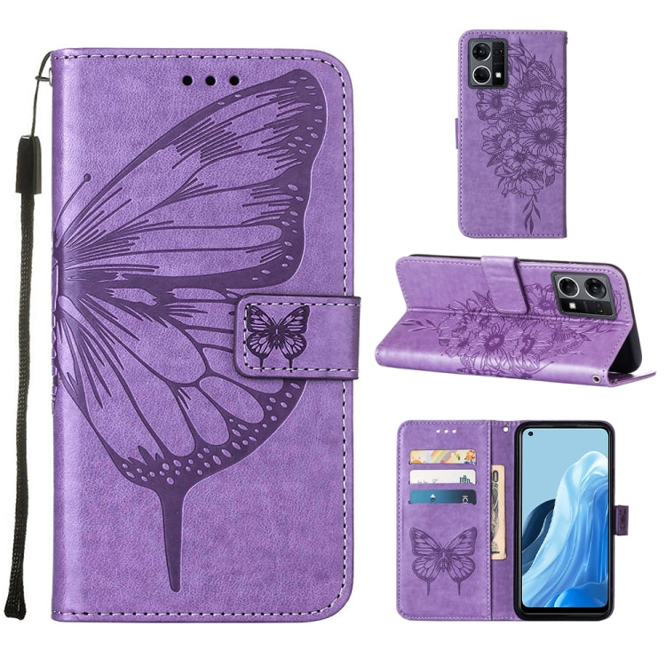 Embossed Butterfly Leather Phone Case, For OPPO Reno7 4G/F21 Pro, For Sony Xperia 1 IV, For Sony Xperia 10 IV, For Sony Xperia ACE III, For Xiaomi Redmi 10A, For Samsung Galaxy M33 5G