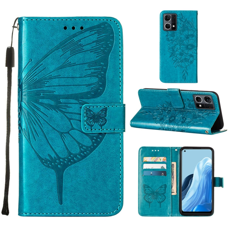 Embossed Butterfly Leather Phone Case, For OPPO Reno7 4G/F21 Pro, For Sony Xperia 1 IV, For Sony Xperia 10 IV, For Sony Xperia ACE III, For Xiaomi Redmi 10A, For Samsung Galaxy M33 5G