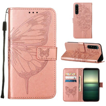 Load image into Gallery viewer, Embossed Butterfly Leather Phone Case, For OPPO Reno7 4G/F21 Pro, For Sony Xperia 1 IV, For Sony Xperia 10 IV, For Sony Xperia ACE III, For Xiaomi Redmi 10A, For Samsung Galaxy M33 5G
