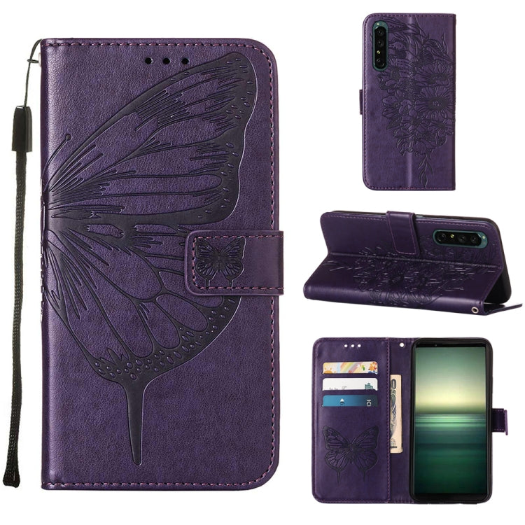 Embossed Butterfly Leather Phone Case, For OPPO Reno7 4G/F21 Pro, For Sony Xperia 1 IV, For Sony Xperia 10 IV, For Sony Xperia ACE III, For Xiaomi Redmi 10A, For Samsung Galaxy M33 5G