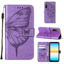 Load image into Gallery viewer, Embossed Butterfly Leather Phone Case, For OPPO Reno7 4G/F21 Pro, For Sony Xperia 1 IV, For Sony Xperia 10 IV, For Sony Xperia ACE III, For Xiaomi Redmi 10A, For Samsung Galaxy M33 5G