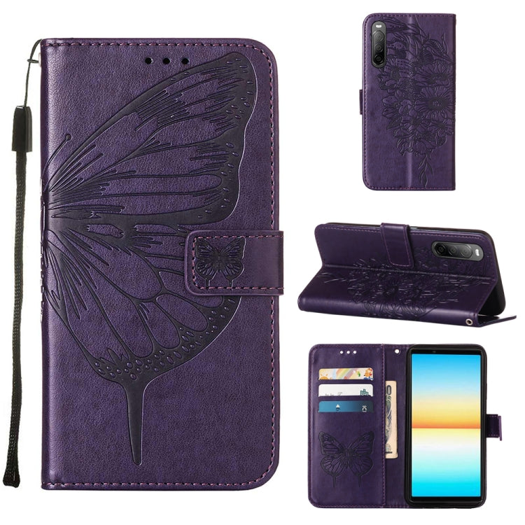 Embossed Butterfly Leather Phone Case, For OPPO Reno7 4G/F21 Pro, For Sony Xperia 1 IV, For Sony Xperia 10 IV, For Sony Xperia ACE III, For Xiaomi Redmi 10A, For Samsung Galaxy M33 5G