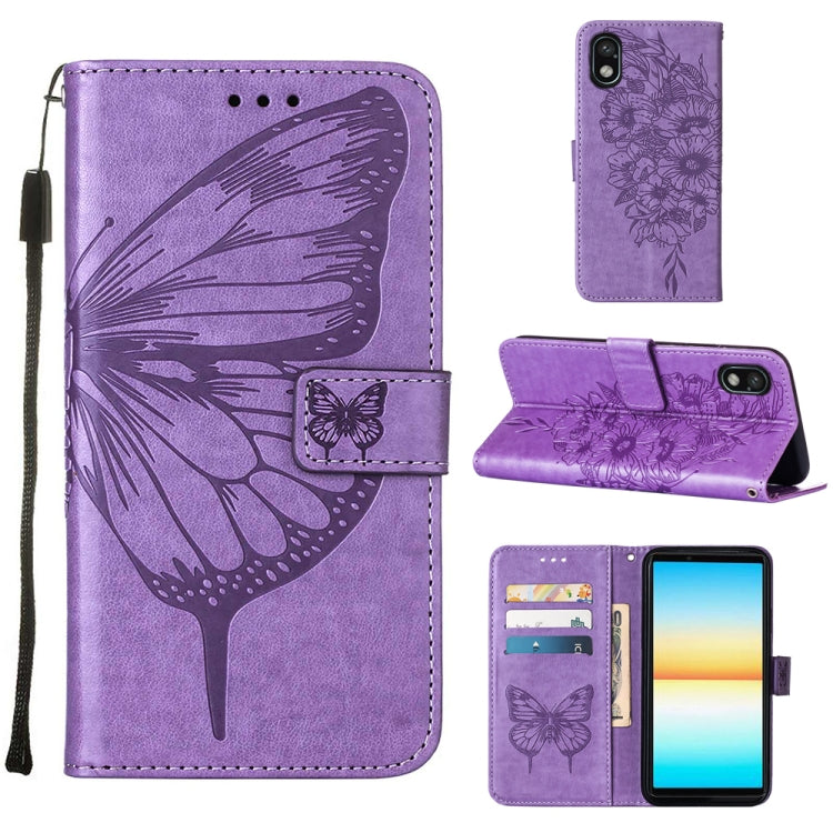 Embossed Butterfly Leather Phone Case, For OPPO Reno7 4G/F21 Pro, For Sony Xperia 1 IV, For Sony Xperia 10 IV, For Sony Xperia ACE III, For Xiaomi Redmi 10A, For Samsung Galaxy M33 5G