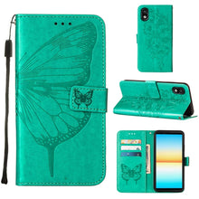 Load image into Gallery viewer, Embossed Butterfly Leather Phone Case, For OPPO Reno7 4G/F21 Pro, For Sony Xperia 1 IV, For Sony Xperia 10 IV, For Sony Xperia ACE III, For Xiaomi Redmi 10A, For Samsung Galaxy M33 5G