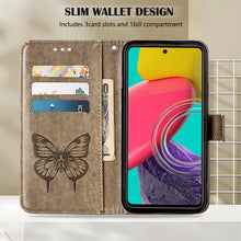 Load image into Gallery viewer, Embossed Butterfly Leather Phone Case, For Samsung Galaxy M53 5G