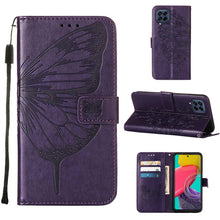 Load image into Gallery viewer, Embossed Butterfly Leather Phone Case, For Samsung Galaxy M53 5G