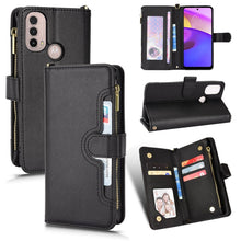 Load image into Gallery viewer, Litchi Texture Zipper Leather Phone Case, For Doogee S86 / S86 Pro, For Doogee S88 Pro / S88 Plus, For Doogee X96 Pro, For Sharp Aquos Zero6 / Aquos Air, For Sharp Aquos Wish, For Motorola Moto E40 / E30 / E20                                           ...