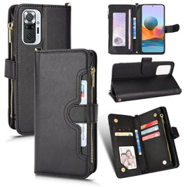 Litchi Texture Zipper Leather Phone Case, For Xiaomi Redmi Note 10 Pro / 10 Pro Max 4G, For Xiaomi Redmi Note 10 4G / Note 10S, For Nokia XR20, For Sony Xperia 5 III, For Sony Xperia 10 III, For OnePlus 10 Pro 5G, For OnePlus Nord 2 5G