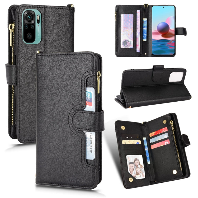 Litchi Texture Zipper Leather Phone Case, For OPPO Realme C21Y, For OPPO Realme GT 5G / Realme GT Neo 5G, For Alcatel 1S 2021 / 3L 2021, For Xiaomi Redmi Note 10 Pro / 10 Pro Max 4G, For Xiaomi Redmi Note 10 4G / Note 10S, For Nokia XR20               ...