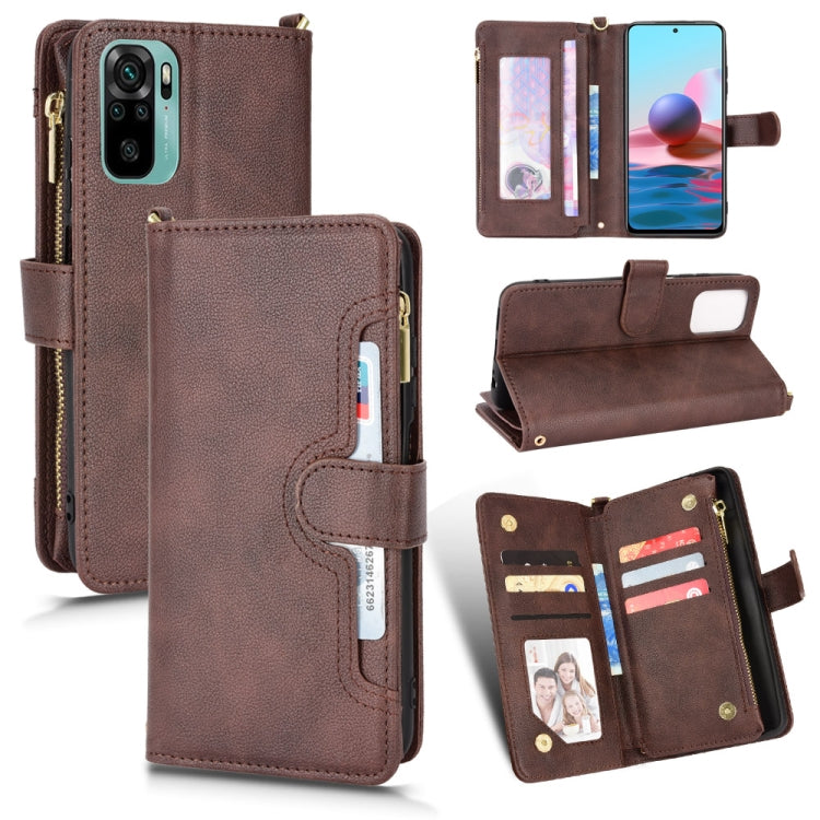 Litchi Texture Zipper Leather Phone Case, For OPPO Realme C21Y, For OPPO Realme GT 5G / Realme GT Neo 5G, For Alcatel 1S 2021 / 3L 2021, For Xiaomi Redmi Note 10 Pro / 10 Pro Max 4G, For Xiaomi Redmi Note 10 4G / Note 10S, For Nokia XR20               ...