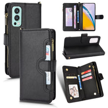 Load image into Gallery viewer, Litchi Texture Zipper Leather Phone Case, For OnePlus Nord 2 5G