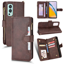 Load image into Gallery viewer, Litchi Texture Zipper Leather Phone Case, For OnePlus Nord 2 5G