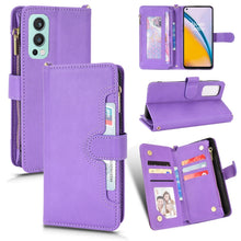 Load image into Gallery viewer, Litchi Texture Zipper Leather Phone Case, For OnePlus Nord 2 5G
