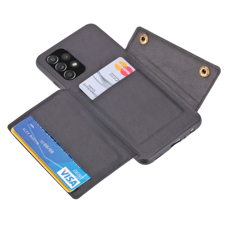 Double Buckle PU + TPU Shockproof Magnetic Phone Case, For Samsung Galaxy A73 5G