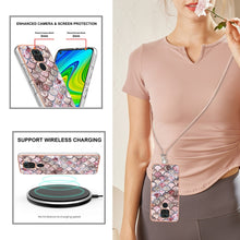Load image into Gallery viewer, Electroplating IMD TPU Phone Case with Lanyard, For Xiaomi Redmi Note 9 / Redmi 10X 4G, For Xiaomi Redmi Note 11 Pro China, For Xiaomi Redmi Note 11 Pro 5G / 4G Global, For Xiaomi Redmi Note 11S / Note 11 Global