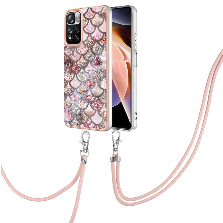 Electroplating IMD TPU Phone Case with Lanyard, For Xiaomi Redmi Note 9 / Redmi 10X 4G, For Xiaomi Redmi Note 11 Pro China, For Xiaomi Redmi Note 11 Pro 5G / 4G Global, For Xiaomi Redmi Note 11S / Note 11 Global