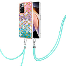 Load image into Gallery viewer, Electroplating IMD TPU Phone Case with Lanyard, For Xiaomi Redmi Note 9 / Redmi 10X 4G, For Xiaomi Redmi Note 11 Pro China, For Xiaomi Redmi Note 11 Pro 5G / 4G Global, For Xiaomi Redmi Note 11S / Note 11 Global