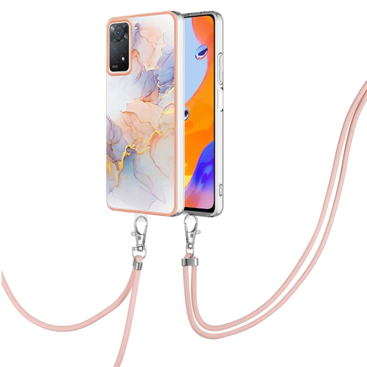 Electroplating IMD TPU Phone Case with Lanyard, For Xiaomi Redmi Note 9 / Redmi 10X 4G, For Xiaomi Redmi Note 11 Pro China, For Xiaomi Redmi Note 11 Pro 5G / 4G Global, For Xiaomi Redmi Note 11S / Note 11 Global